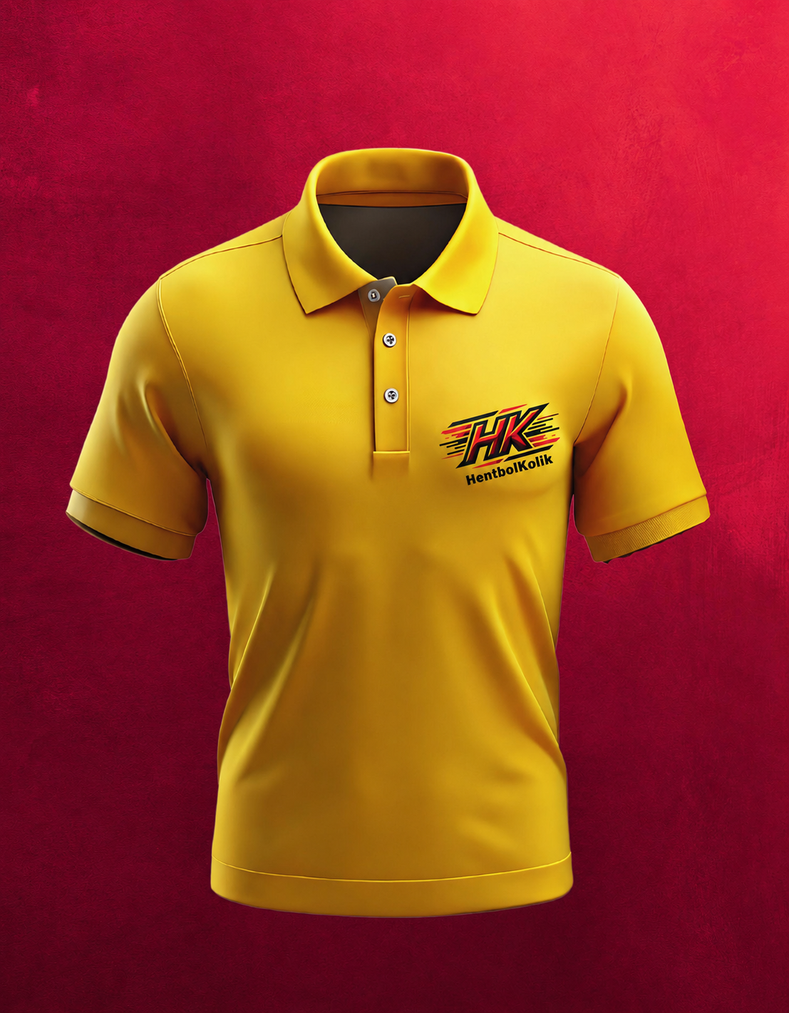 HentbolKolik Sarı Polo — HK Logo